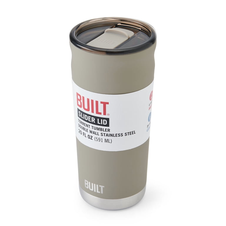 BUILT Torrent 20 oz Stainless Steel Double Wall Insulated Tumbler, Pebble -  Walmart.com