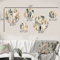 thumbnail image 4 of Designart "Coastal Green Vintage Bliss" Floral Round Wall Art Set Of 5 - Green Cottage Office Room Wall Art Set, 4 of 6