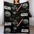 thumbnail image 4 of Darth Vader Throw Blanket Cozy Warm Flannel Blanket for Living Room Bedroom Bed Sofa Camping Travel, All Seasons Fleece Blankets Gifts for Kids Girls Boys Adults 40"x50", 4 of 8
