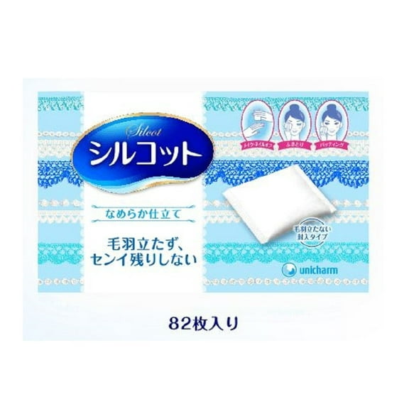 Unicharm Silcot Velvety Touch Cotton (82pcs) (Pack of 2)