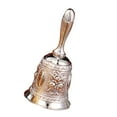 thumbnail image 2 of Almencla Hand Bell Call Bell Versatile Hand Held Service Bell Dinner Bell Classroom Bell for Ringing,Jingles Hotel,Office Reception , Silver Rose Bell, 2 of 8