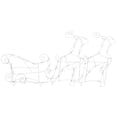 thumbnail image 3 of Northlight 3-Piece Lighted Reindeer and Sleigh Outdoor Christmas Decoration Set, 3 of 8