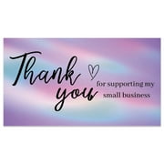 50pcs Thank You Greeting Cards for Supporting My Small Business 500pcs 1.5''Sticker Labels for Small Owners
