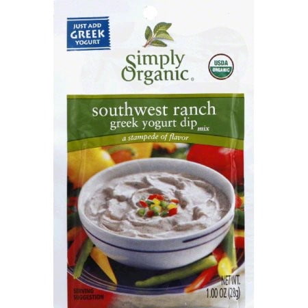 (2 Pack) Simply Organic Southwest Ranch Greek Yogurt Dip Mix, Certified Organic, 1 (Best Greek Yogurt Dip)