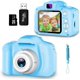 thumbnail image 1 of Appareil photo pour enfants, appareil photo numérique rechargeable 2,0 pouces pour enfants 1080p HD avec carte TF 32 Go antichoc 5 MP vidéo HD extérieur bon jeu jouet cadeau pour garçons et filles de 3 à 12 ans Kuyhfg Bienvenido a Kuyhfg, 1 of 5