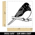 thumbnail image 2 of Perched Dark-Eyed Junco Bird Self-Inking Rubber Stamp Ink Stamper - Black Ink - Small 1 Inch, 2 of 7