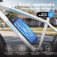 thumbnail image 6 of WOOKEN Electric Bike for Adults, 750W Ebike, 25MPH 60Miles Electric Mountain Bike, 26" Fat Tire Electric Bicycle with 48V 15AH Battery, Rear Rack, Lockable Suspension Fork,7 Speed,UL 2849, 6 of 7