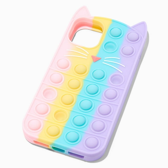 Claire's Rainbow Cat Popper Phone Case - Fits Apple iPhone® 11