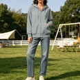 thumbnail image 4 of Cilsoka Womens Zip Up Hoodies Oversized Sweatshirts Fall Fashion Outfits Lightweight Jacket Y2k Hoodie Comfy Winter Clothes, 4 of 8