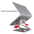 thumbnail image 4 of facefd Support pour Ordinateur Portable, Alliage de Bureau, Support Antidérapant, Base Universelle, Double Couche Réglable, Support de Refroidissement Stable, Maison, Dortoir, Argent, 4 of 5
