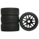 thumbnail image 1 of 4 ruedas RC, neumáticos, fácil instalación, reemplazo, piezas de modificación profesionales Negro, 1 of 9