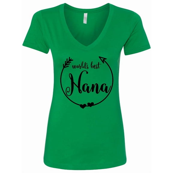 Inktastic World's Best Nana Women's V-Neck T-Shirt
