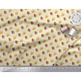 thumbnail image 3 of Soimoi Yellow Cotton Poplin Fabric Triangle & Strawberry Fruits Print Sewing Fabric Yard 56 Inch Wide, 3 of 3