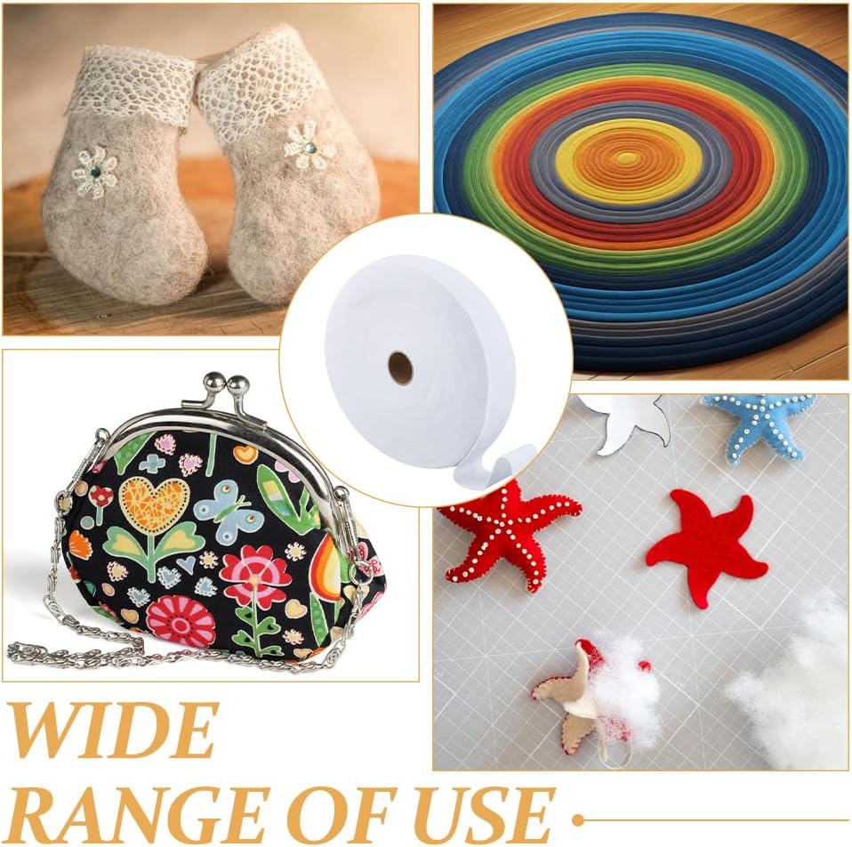 1Roll 38.28 Yards Jelly Roll Batting Strip Cotton Blend Fleece Batting 2.13 Inch Wide Flexible Quilt Battings for Jelly Rolls Rugs Battings Strips Throw Rugs for DIY