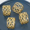 thumbnail image 4 of 6pcs Holiday Napkin Holders Add Elegance To Your Table With Golden Hollow Napkin Rings For Parties And Special Occasions!, 4 of 5