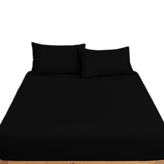 AUQ Mattress Protector,Brushed Mattress Pad Elastic Straps Design,Stretchable Fit Mattress Cover Various Heights,Twin,Black