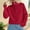 Red, variant on DuoJiaJ Short Lazy Style Half Zip High Neck Pullover Sweater For Fall And Winter Soft Loose Knit Top For Effortless Wear Womens Fashion Beige A