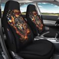 thumbnail image 3 of Chririnla Full Wrap Car Seat Cover for Automobile Polyester Stretchy Fit Car Seat Covers for Front Seats, Flaming Wolf with American Flag Pattern, 3 of 7