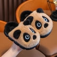 thumbnail image 2 of JAJAHO Boys Girls Cozy House Slippers Warm Plush Winter Slipper Kids Cute Panda Indoor Shoes Non- Sole, 2 of 5