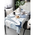 thumbnail image 6 of Blue Starfish Coastal Table Cloth, Summer Beach Nautical Coral Sea Waterproof Tablecloth for Rectangle Tables, Reusable Washable Fabric Table Cover for Restaurant Kitchen Dining Tables 60"x120", 6 of 6