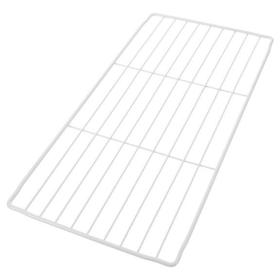 Luxshiny White Wire Mesh Freezer Organizer Shelf with Metal Divider for Versatile Refrigerator Compartment Storage