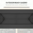 thumbnail image 6 of CoSoTower 10' X 13' Patio Gazebo, Outdoor Gazebo Canopy Shelter with Netting, Vented Roof, Steel Frame for Garden, Lawn, Backyard, and Deck, Beige, 6 of 9