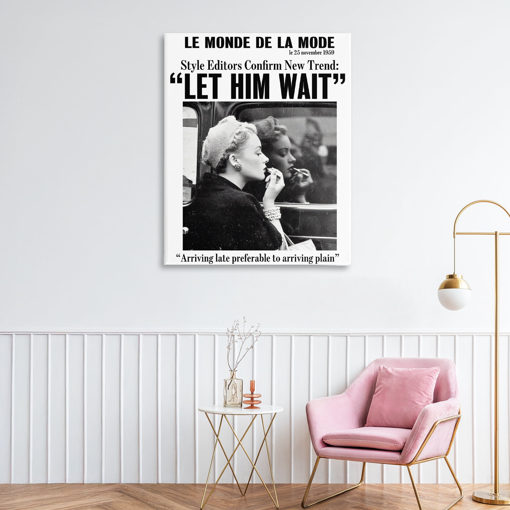 Stupell Industries Let Him Wait Advice Canvas Wall Art, design by Annabelle Hall