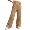thumbnail image 2 of KIHOUT Womens Wide Leg Sweatpants with Pockets Elastic Waistband Solid Color Casual Lounge Pants Baggy Straight Leg Long Trousers, 2 of 9