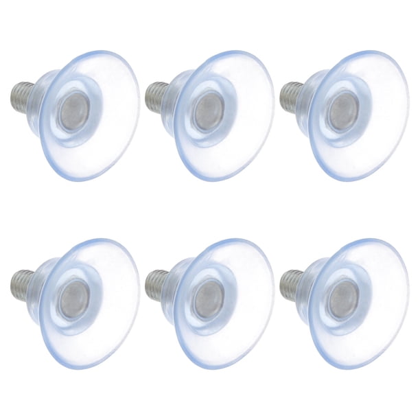 WORGEOUS 6 piezas para muebles, escritorio, vidrio, PVC, transparentes, anticolisión, ventosas, almohadillas para colgar con tornillos, para mesa de vidrio (8x13)