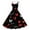 Black, variant on LWavelet 2026 Valentine's Cute Core Spaghetti Strap Dress, Heart Print Brunch Outfit Flared Swing Sundress Black M