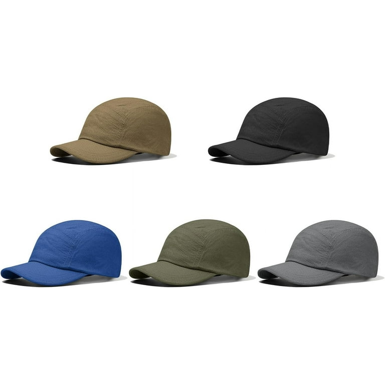 Zhengup Quick Dry 5 Panel Cap Short Brim Baseball Caps