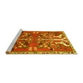 thumbnail image 2 of Ahgly Company Machine Washable Indoor Square Persian Yellow Traditional Area Rugs, 3' Square, 2 of 4