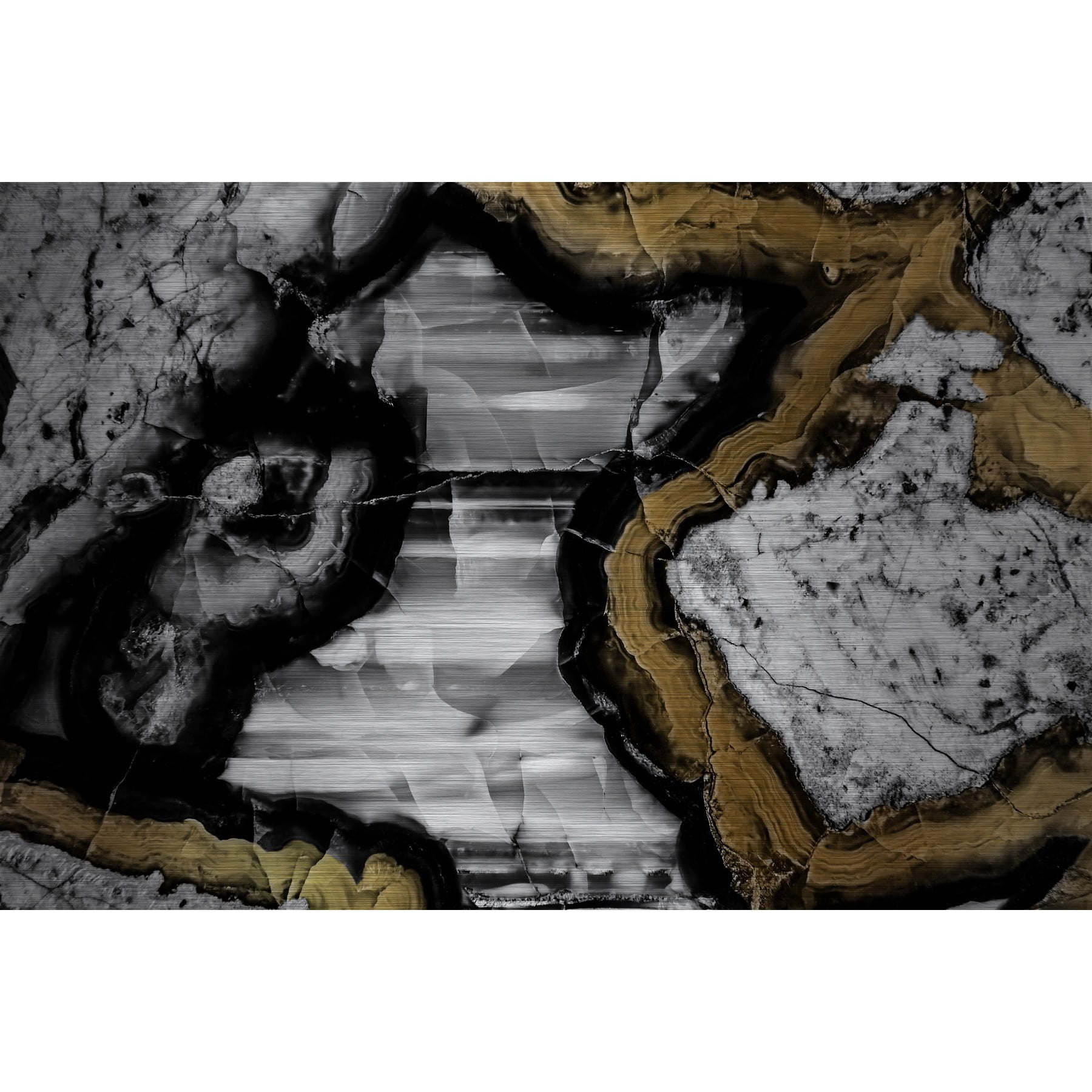Marmont Hill - "Center Caving" Painting Print on Brushed Aluminum