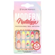 Salon Perfect Artificial Nails, 116 Modern Nostalgia Cosmic Cherry, File & Glue Included, 30 Nails