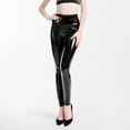 thumbnail image 2 of Female Leggings Women'S Latex Coated High Elastic Leggings Sexy High Waisted Latex Bright Leather Pants Fitness Plus Size Slacks For Woman, 2 of 7