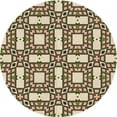 thumbnail image 1 of Ahgly Company Machine Washable Indoor Round Transitional Dark Brown Area Rugs, 3' Round, 1 of 7