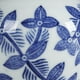 thumbnail image 3 of Tarro de porcelana Benzara de 15 cm con forma de urna, tapa azul floral, 3 of 5
