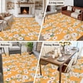 thumbnail image 5 of Large Area Rugs for Living Room Bedroom, Spring Botanical 6'x9' Rug Washable Carpet Runner Indoor Outdoor, Watercolor Floral Flowers Botanical Yellow Non Slip Floor Mats Rug for Kitchen, Playroom, 5 of 8