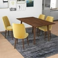 thumbnail image 3 of Alpen Mid Century Modern Solid Wood Walnut Kitchen Table and Chairs for 4, 3 of 6