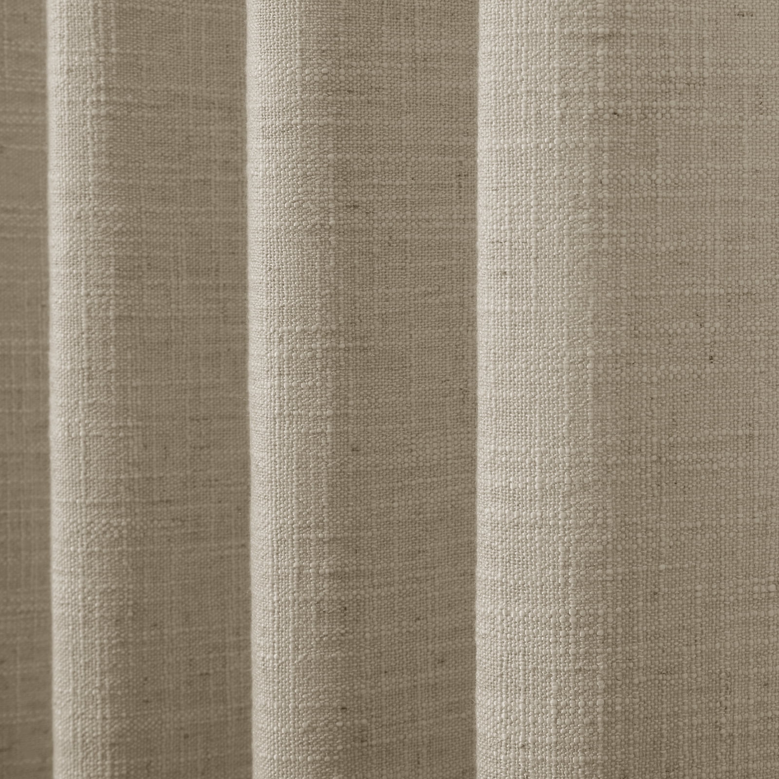 TWOPAGES Polyester Linen Drape 84 W X 72 L Inch Grommet Header Light Filtering Privacy Protection Drape for Bedroom, 1 Panel, Grey Beige