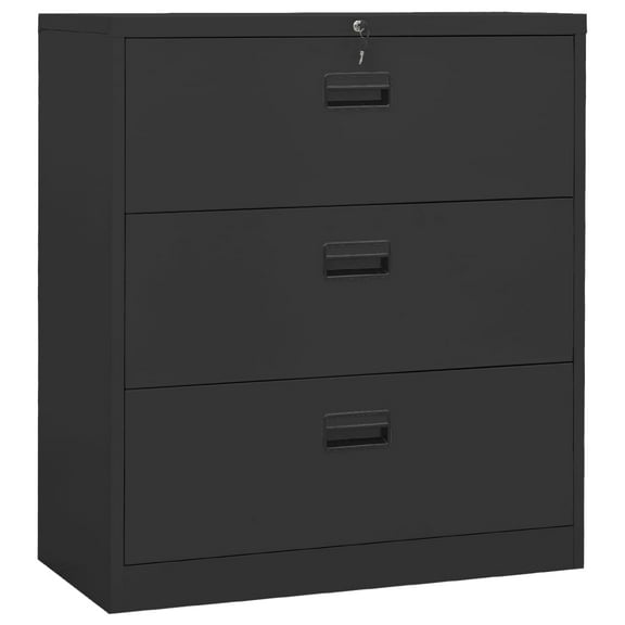 vidaXL Filing Cabinet Under Desk Office File Cabinet Storage Cabinet Steel