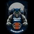 thumbnail image 3 of Game Garment Basketball Team Fan Sports Crewneck Short Sleeve Mens T Shirts - Basketball Graphic Tees Men - Minnesota Black XS-3XL, 3 of 5