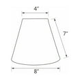thumbnail image 4 of Aspen Creative 32471 Transitional Hardback Empire Shaped Spider Construction Lamp Shade in Flaxen, 8" wide (4" x 8" x 7"), 4 of 5