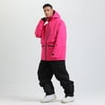 thumbnail image 5 of Rohuuque Men's Ski Jacket Winter Cold Weather Thermal Waterproof Snowboard Coat Windproof Breathable Snow Sports Outerwear Hot Pink, 5 of 9