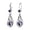 Purple, variant on Krdevn Silver Plated Teardrop Hollow CZ Dangle Earrings Hook Drop Earrings Pave Accent Dangling Jewelry for Wedding Party Women Gift