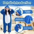 thumbnail image 2 of Unisex Adult Animal Onesie Pajamas - Animal Onesies Pajamas Cute Fuzzy Design Long Sleeve Hooded Zip Up Sleepwear for Family Matching Halloween Christmas Outfit, 2 of 9