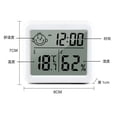 thumbnail image 2 of Termómetro higrómetro digital, Termómetro interior de alta precisión, medidor de temperatura y humedad con reloj, Humedad interior, 2 of 5