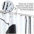 thumbnail image 5 of Boho Shower Curtain Mid Century Modern Shower Curtains for Bathroom Black and White Geometric Minimalist Bohemian Waterproof Fabric Bathroom Shower Curtain Set 72x72 Inch, 5 of 6