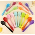 thumbnail image 2 of 4 Pieces Small Multicolored Silicone Spoons Nonstick Kitchen Spoon Silicone Serving Spoon Stirring Spoon for Kitchen Cooking Baking Stirring Mixing Tools, 2 of 8