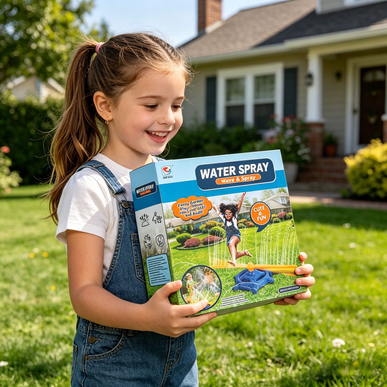 RUIG 59" Windmill Water Sprinkler for Kids Summer Toys, 360° Spinning Splash Water Toy, Outdoor Backyard Games Summer Fun for Boys Girls Dogs & Garden Watering